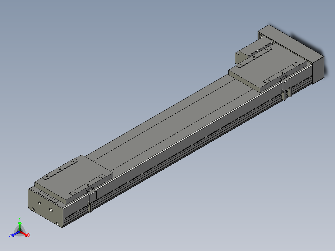 直线模组LHC17-S900-L设计图纸正等轴测图