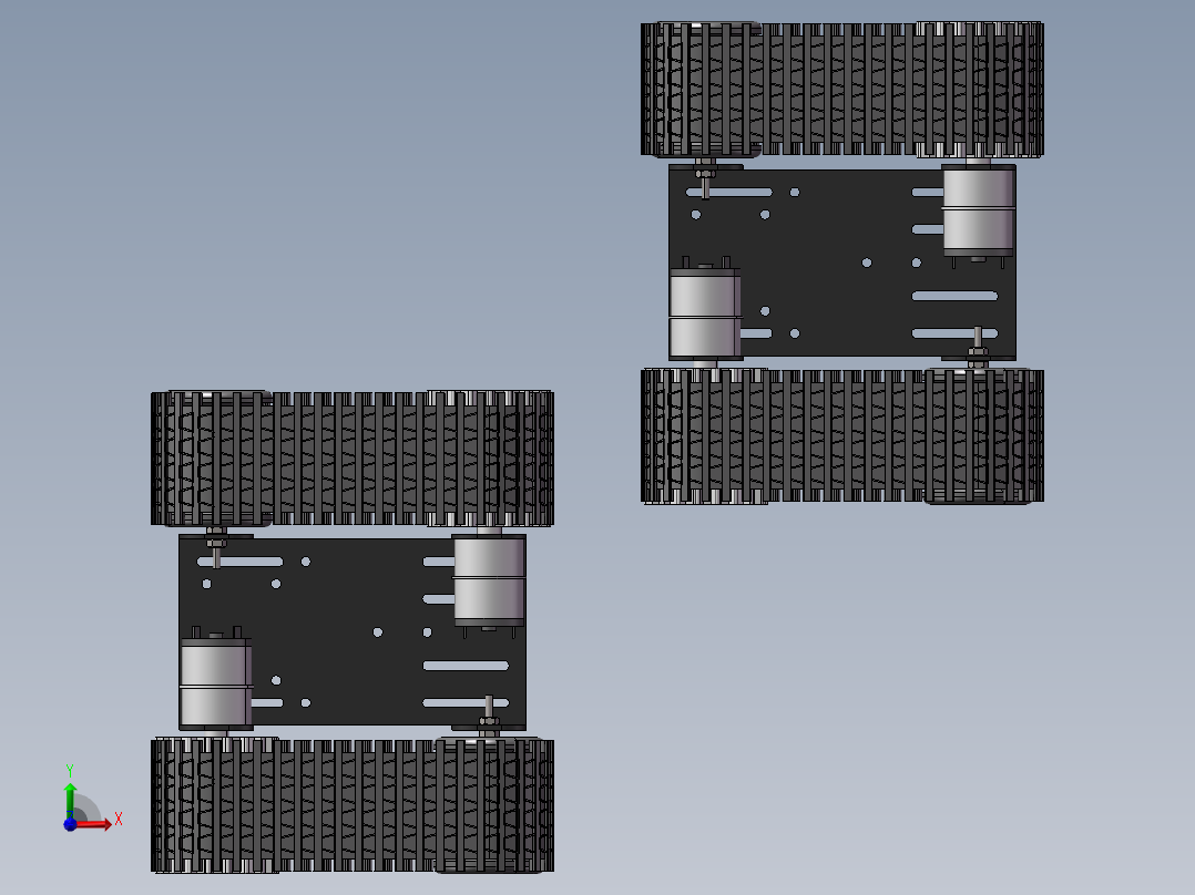 双履带三维前视图