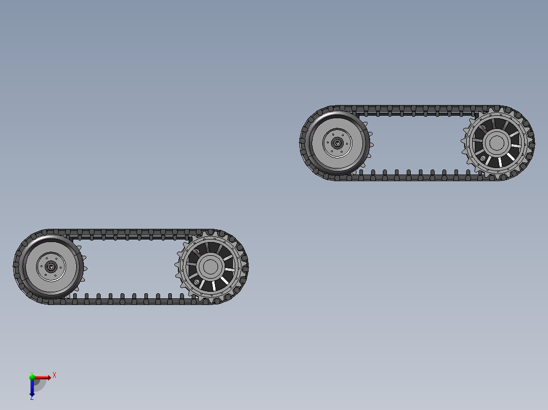 双履带三维俯视图