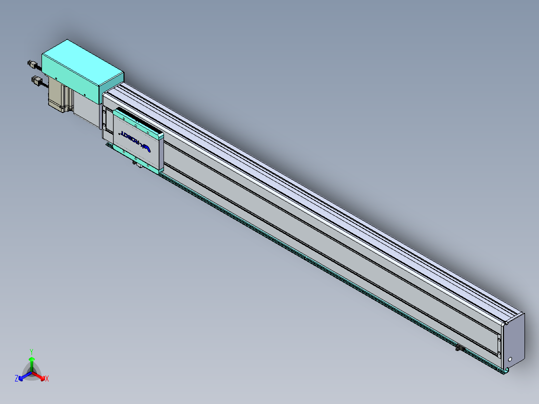 威洛博VBC同步带传动一无尘环境VBC14-L45-S1100-BR-ZP75-C3正等轴测图