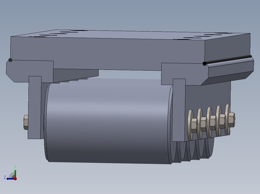 滚轮导轨右视图