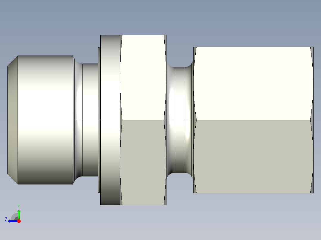 用螺母安装TN92GG-10LR 3-8右视图