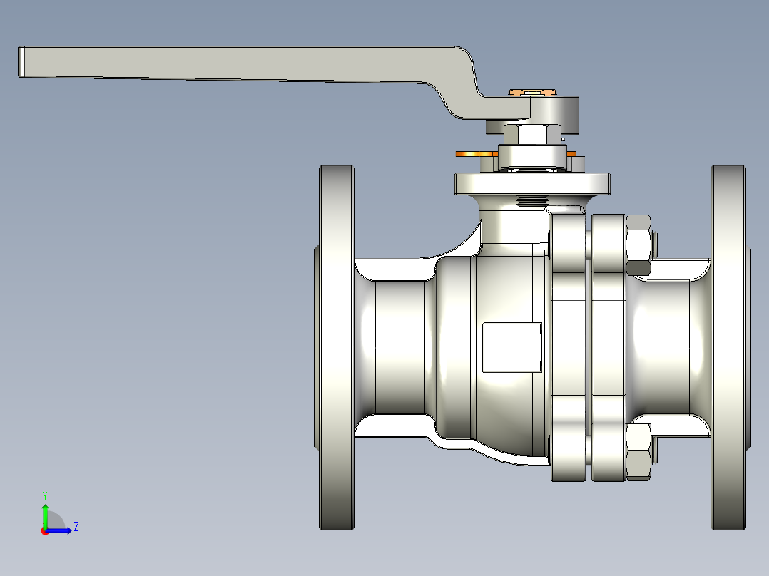 管道手动球阀-水管开关阀-手动阀门User Library-md52c150dn32-1左视图