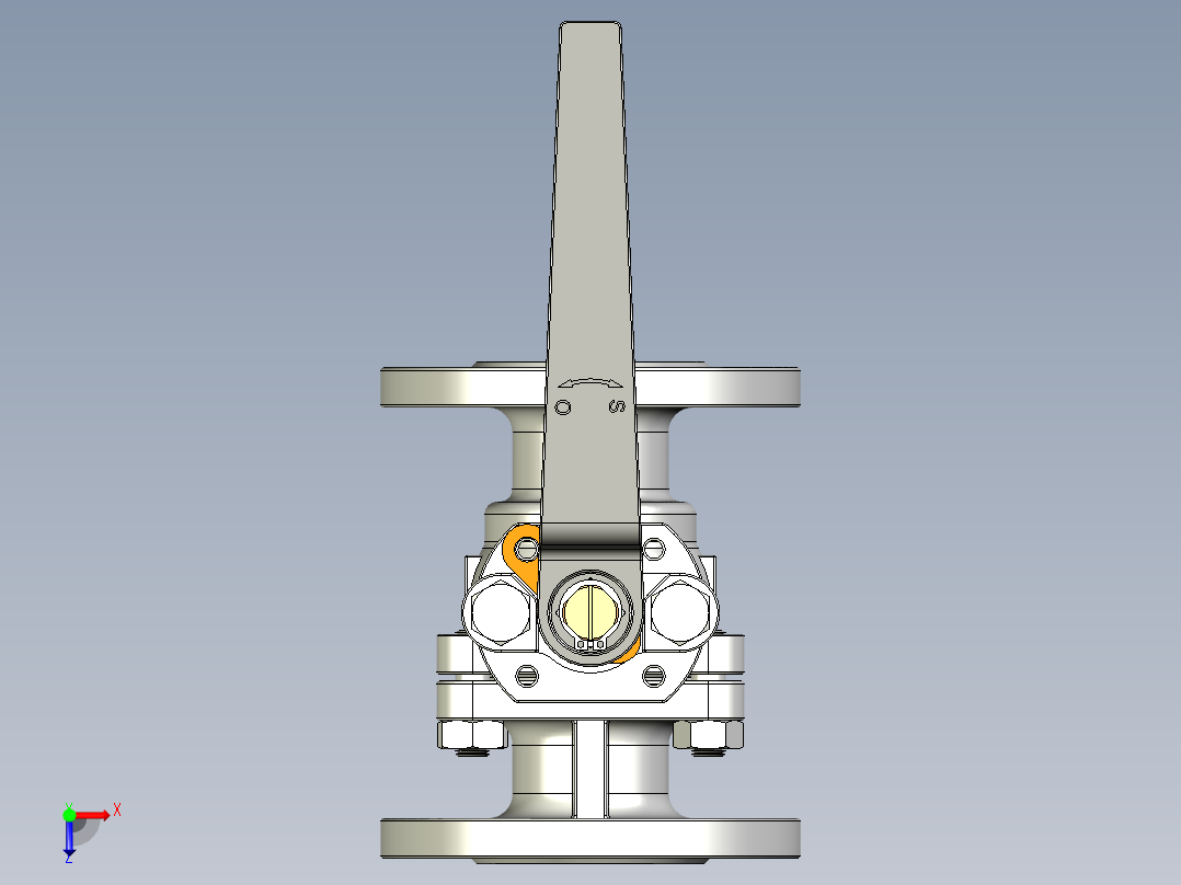 管道手动球阀-水管开关阀-手动阀门User Library-md52c150dn32-1俯视图
