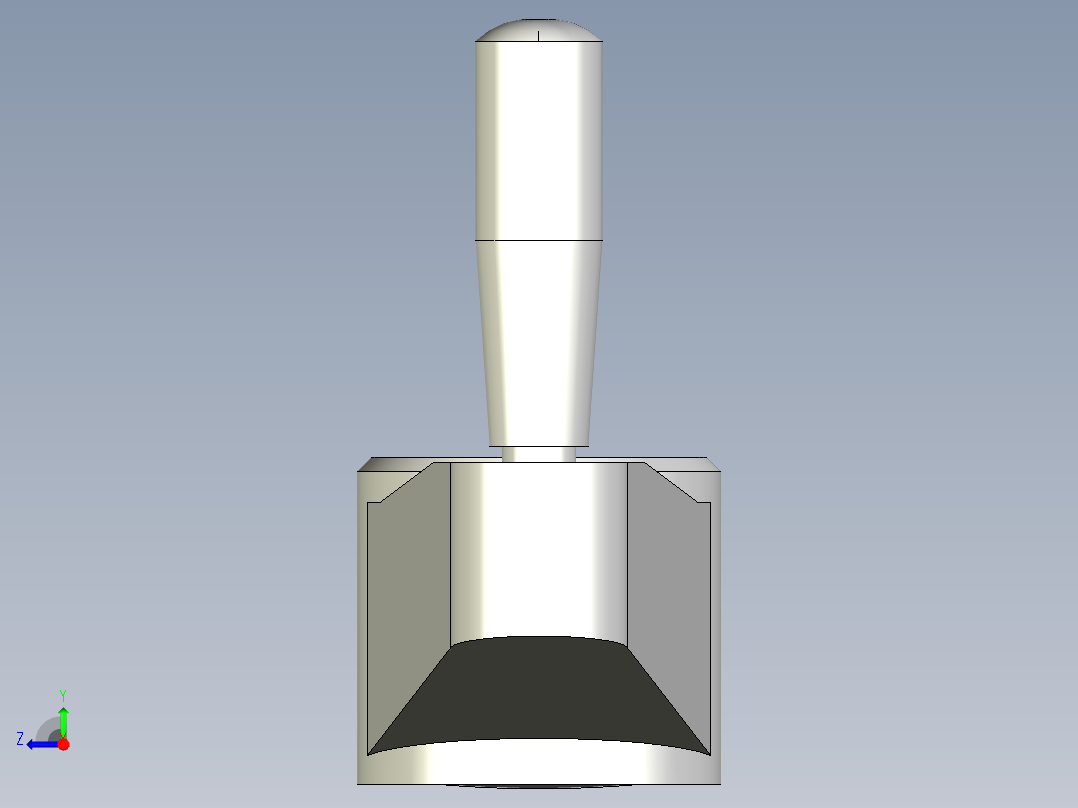 旋轉把手MT-AS-3D多系列多零件图纸模型右视图