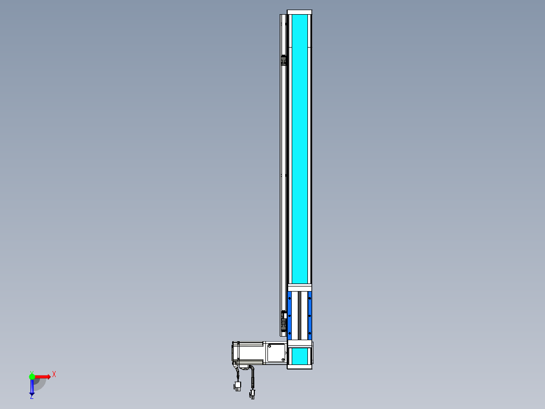 威洛博LB.GB同步带传动--欧规系列LB6A-L130-S650-BR俯视图