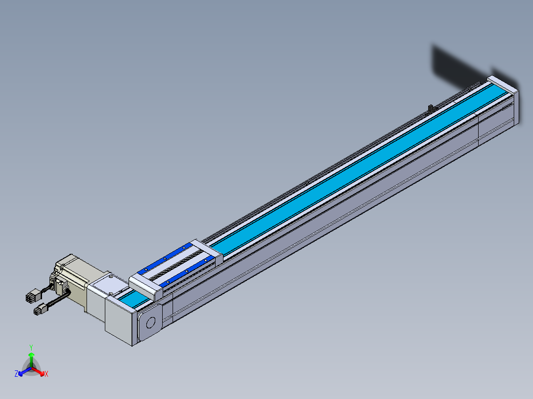威洛博LB.GB同步带传动--欧规系列LB6A-L130-S650-BR正等轴测图