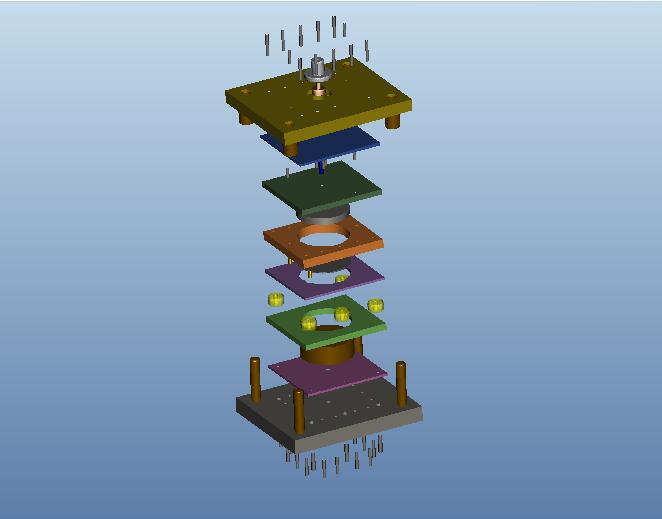 底架落料冲孔复合模（CAD图+Proe三维）