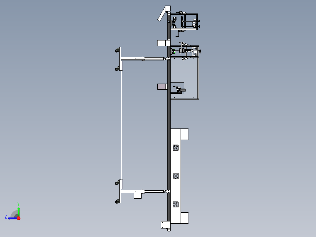 烘干流水线影像检测sw18可编辑右视图