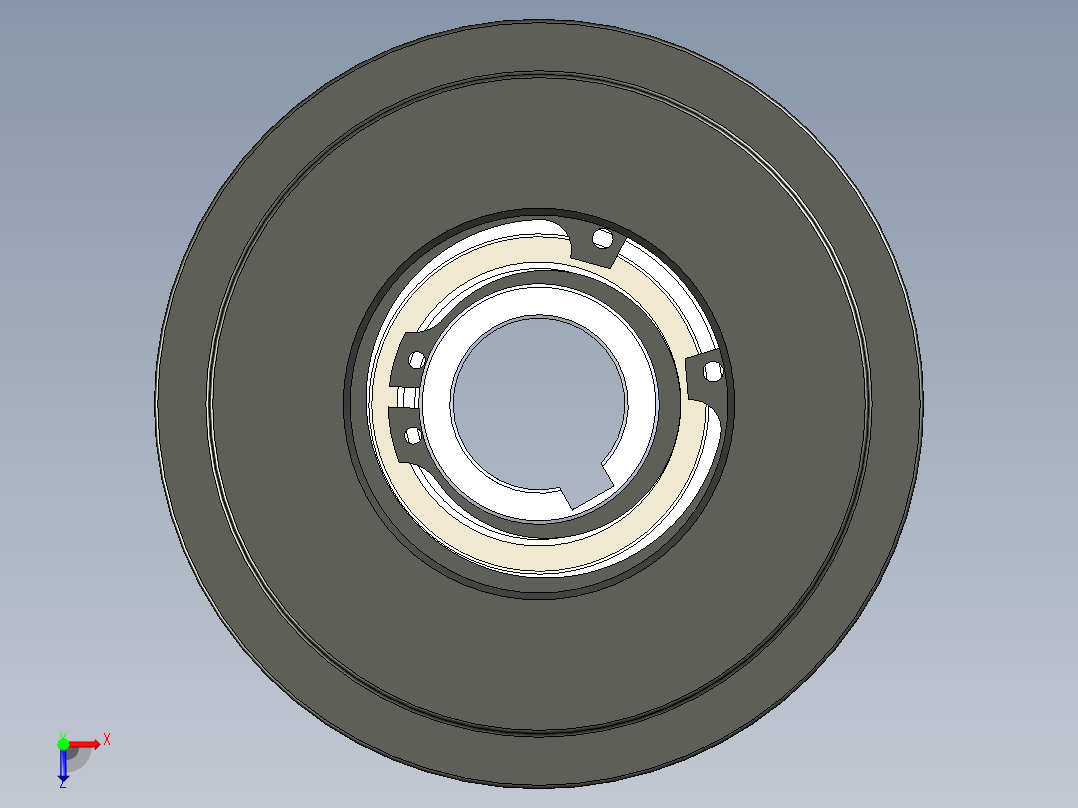 离心式离合器总成俯视图