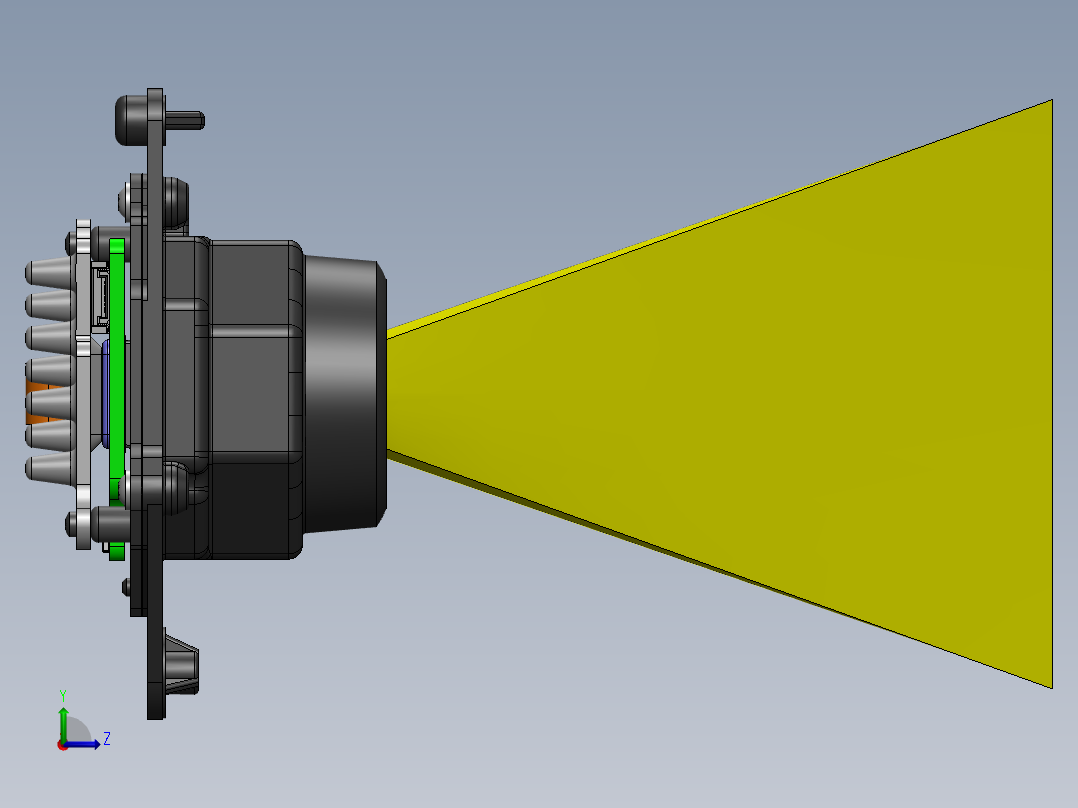 远摄像头组件左视图