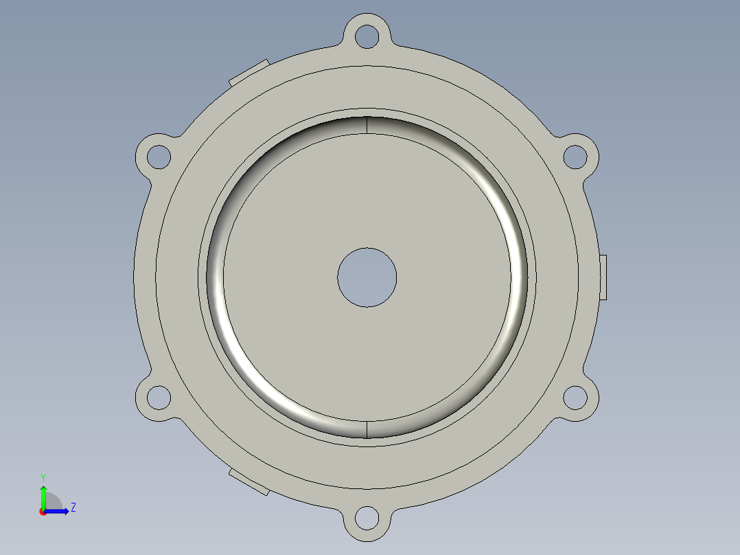 车床连接座加工工艺及钻6×Ф7孔夹具设计【含三维proe】左视图