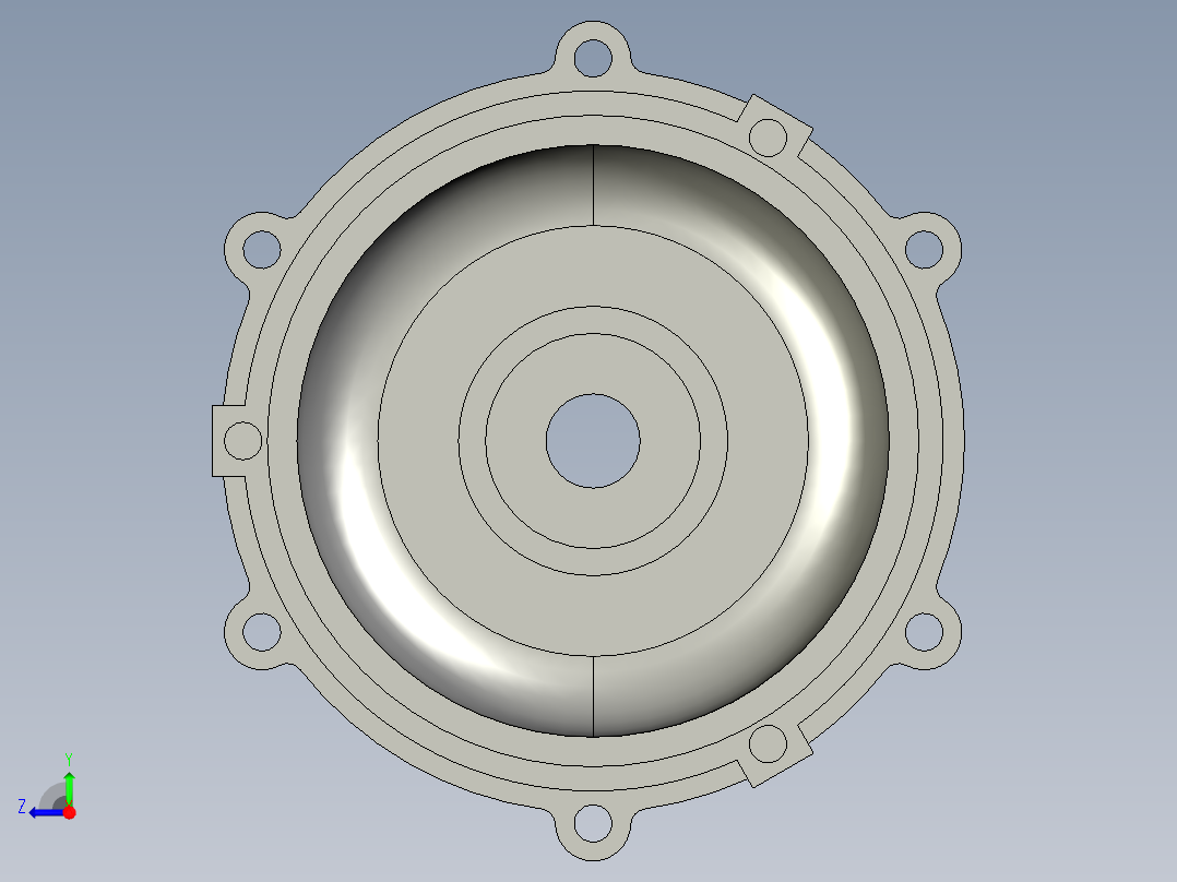车床连接座加工工艺及钻6×Ф7孔夹具设计【含三维proe】右视图