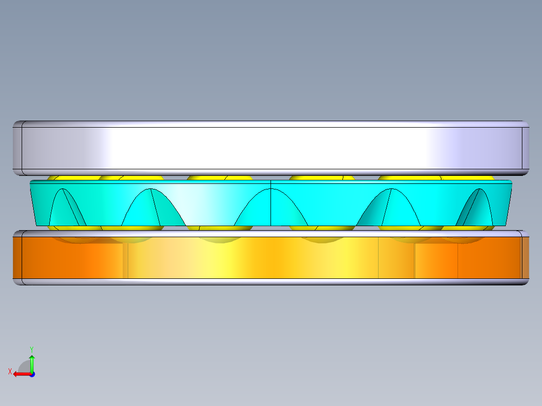 平面推力球轴承51205后视图