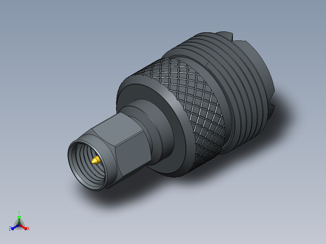SMA接口48正等轴测图