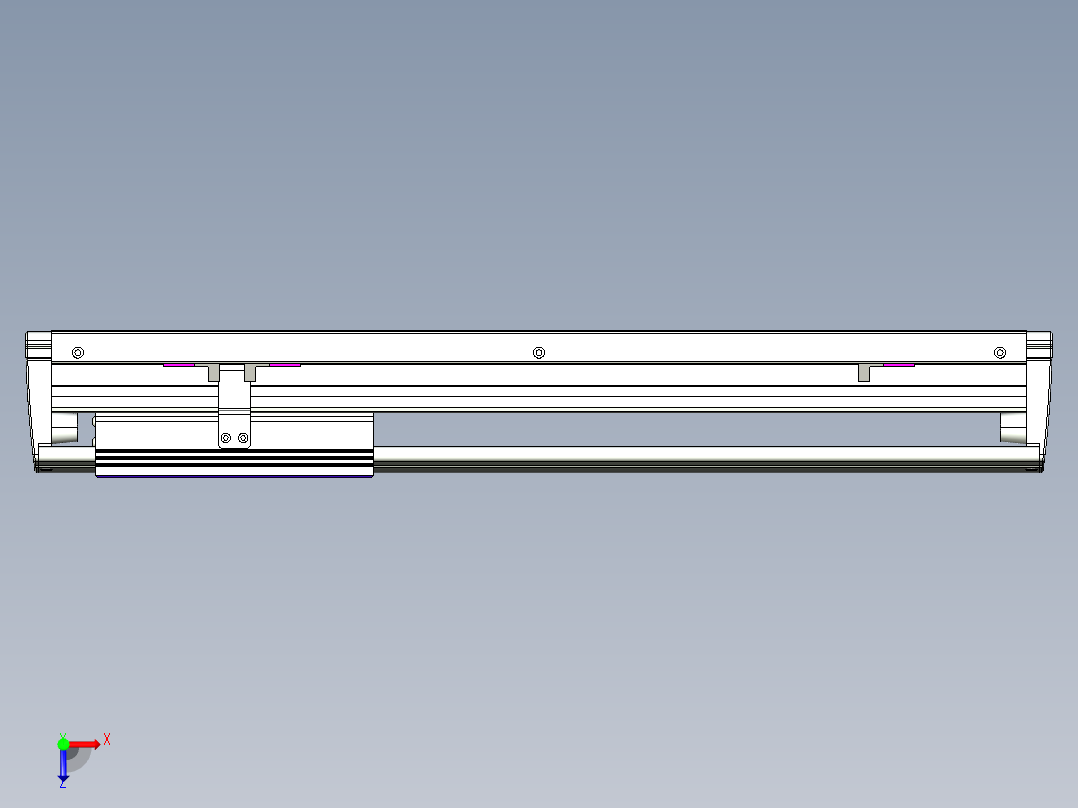 威洛博VL系列直线电机模组-VL14S2-S350俯视图