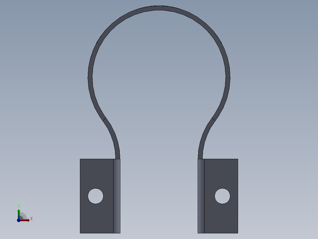 钣金圆支架前视图