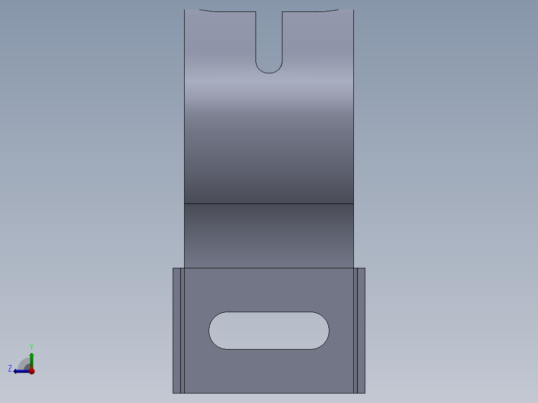 钣金圆支架右视图