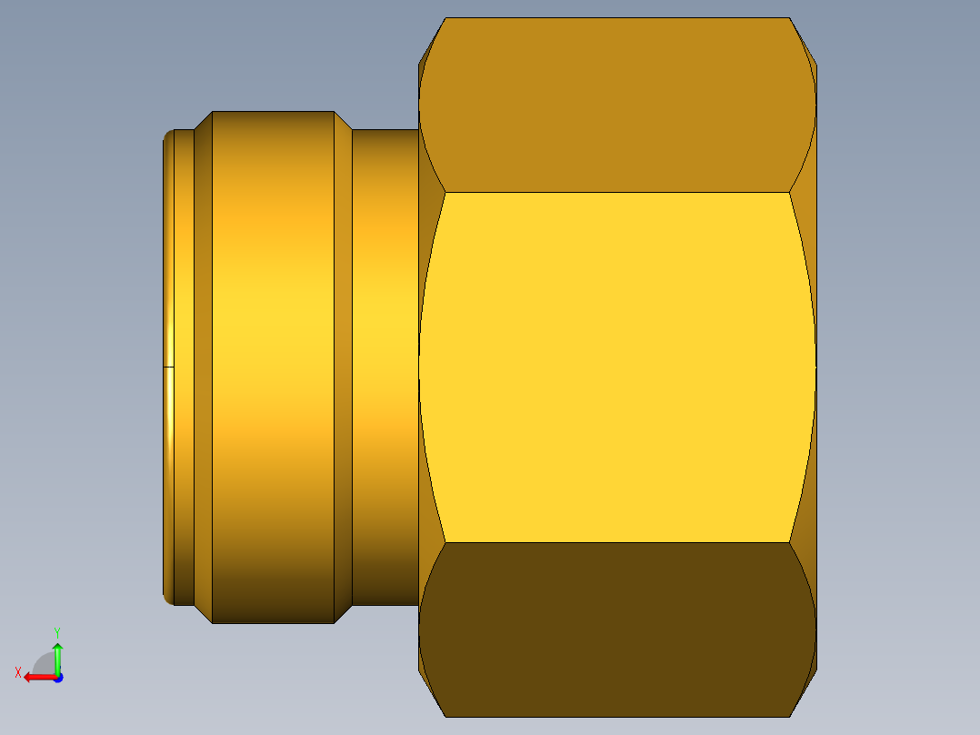 水管接头Male Hose to Female Pipe 81GH-12-12后视图