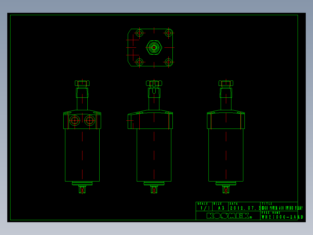 KOSMEKWHE1000-2ARD多系列多零件图纸模型多系列多零件图纸模型