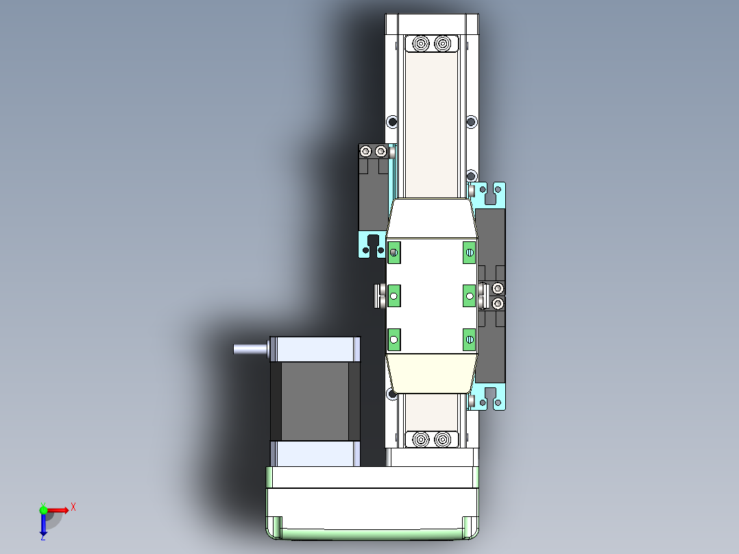 GTH内嵌丝杆全封闭GTH4-BR-42步进俯视图