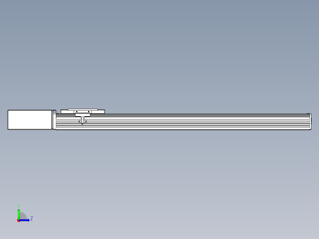 同步带全封闭直线模组TPA-HCB-110D-90-L650-MR-Y-P40-N3左视图
