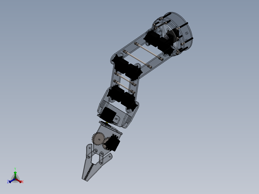 机械臂正等轴测图