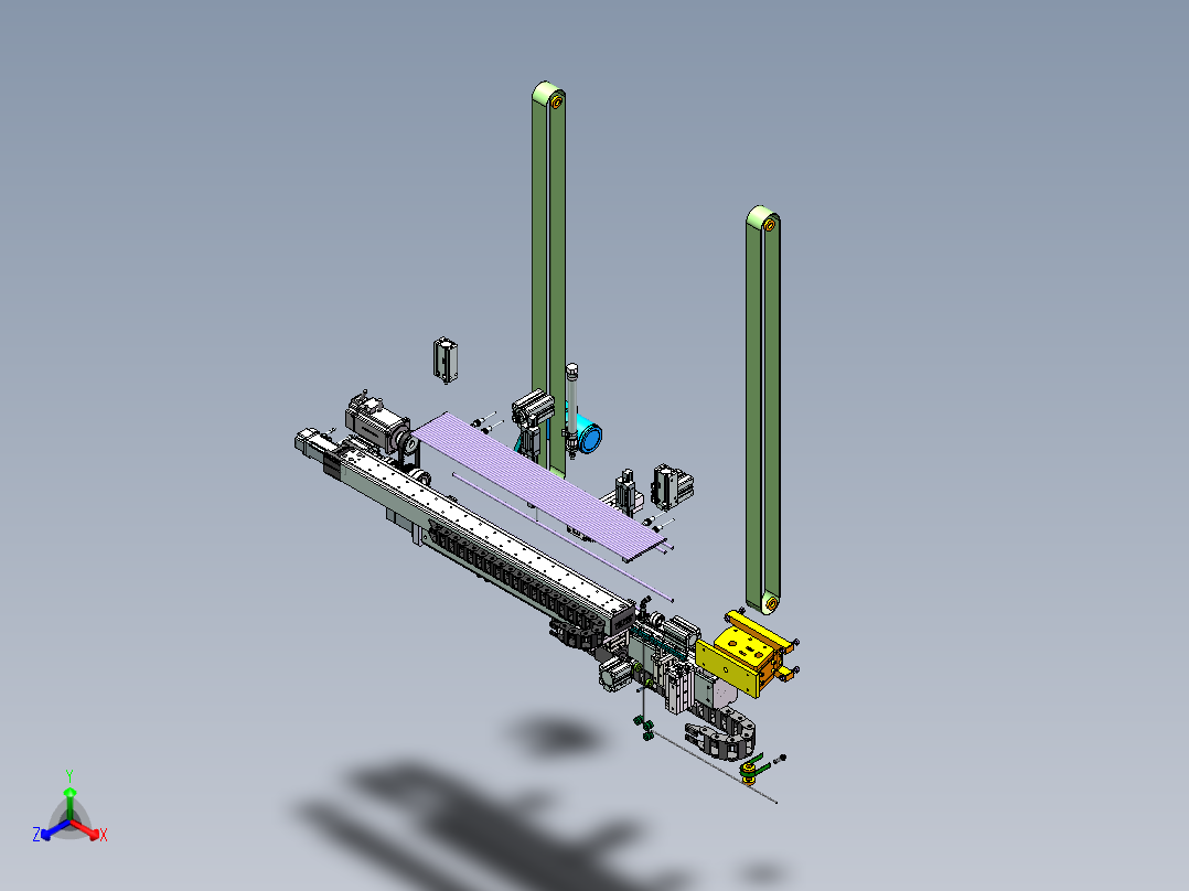 半自动绕线机（sw18可编辑+工程图+BOM）正等轴测图