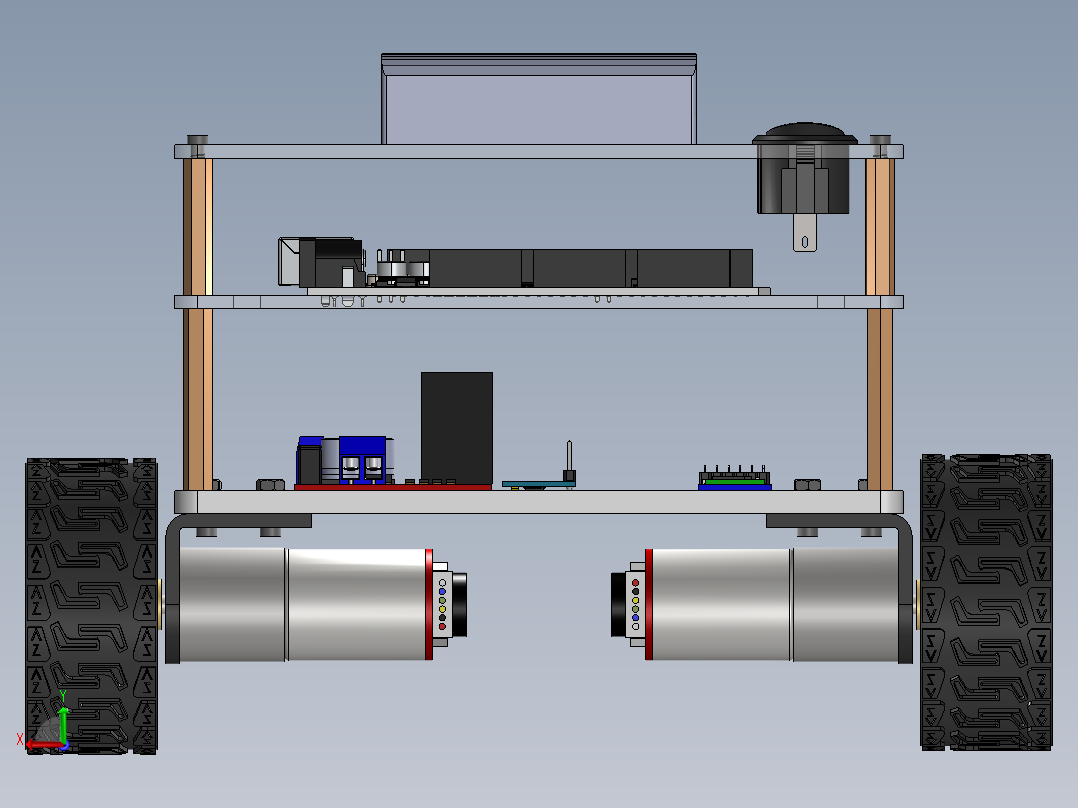 自平衡两轮编程小车sw21可编辑后视图