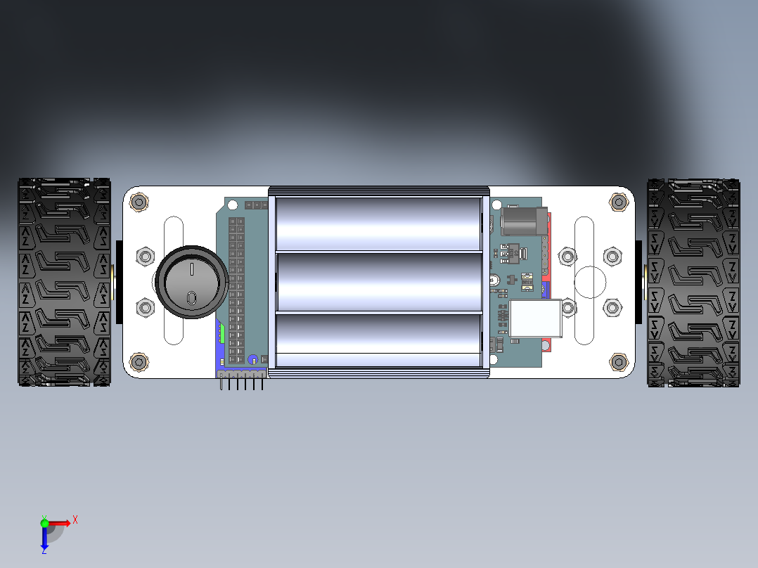自平衡两轮编程小车sw21可编辑俯视图