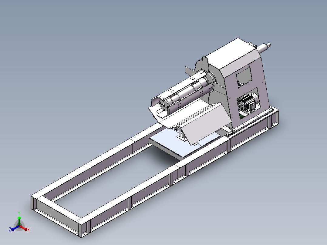 斜器张紧开卷机sw18正等轴测图