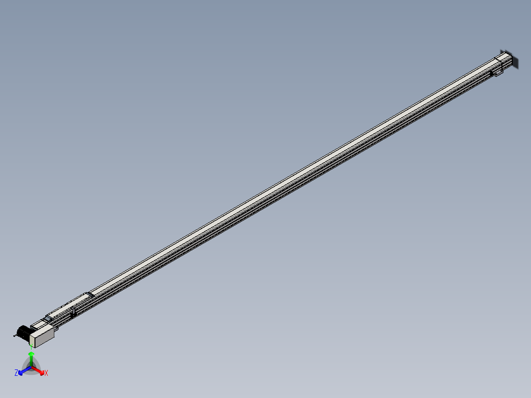 Toyo东佑达直线模组-M65-M-3300-R-M20-C4正等轴测图