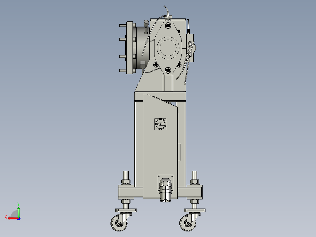 挤压复合液压过滤器3D数模图纸 STEP格式后视图