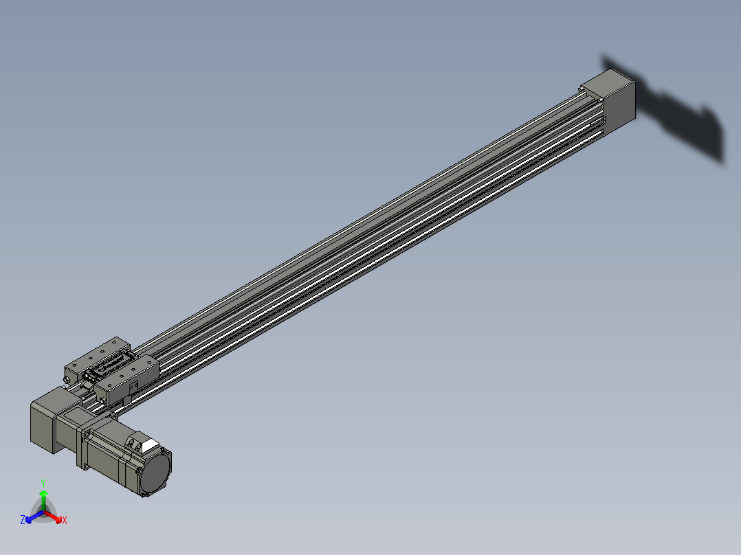 威洛博直线电机模组EB4-L80-S750-L-57-MS3正等轴测图