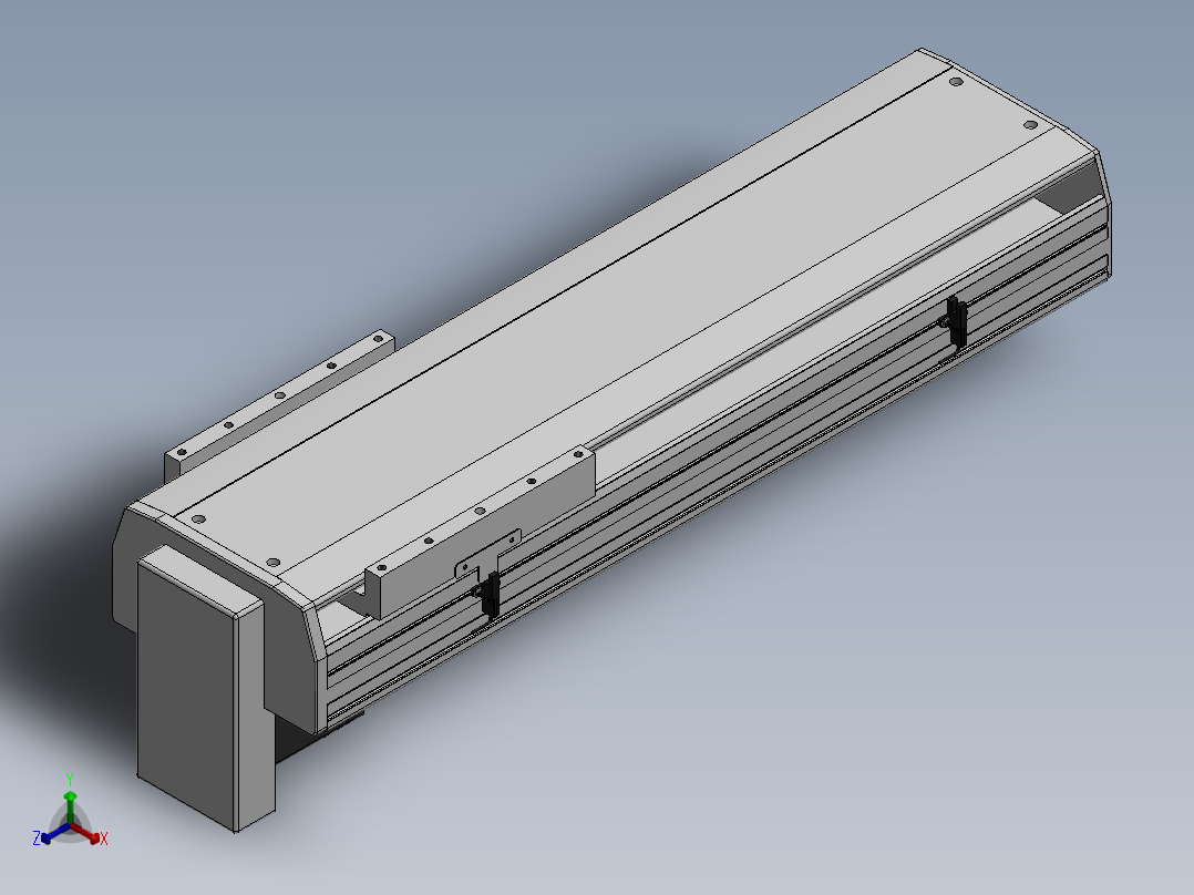 精密模组MY220-T10-500L-BM-P75B-C4-C正等轴测图