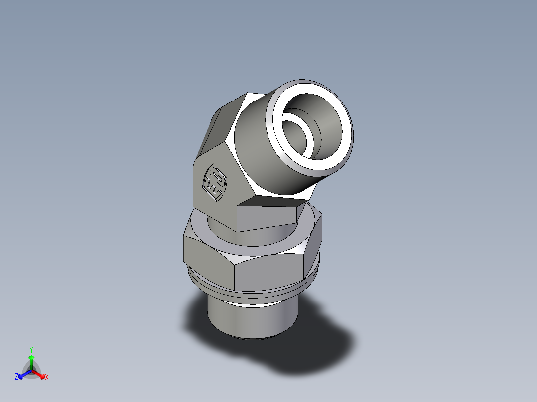 卡套式工业通用硬管接头EO_Adjustable_locknut_45_deg_elbow_VEE10SMOMDCF