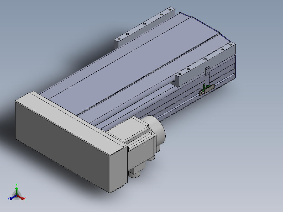 电动滑台模组SDM210左折模型正等轴测图