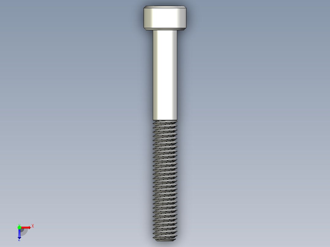 M4 x 0.7mm Thread 35mm LONG SOCKET HEAD CAP SCREW.IGS俯视图