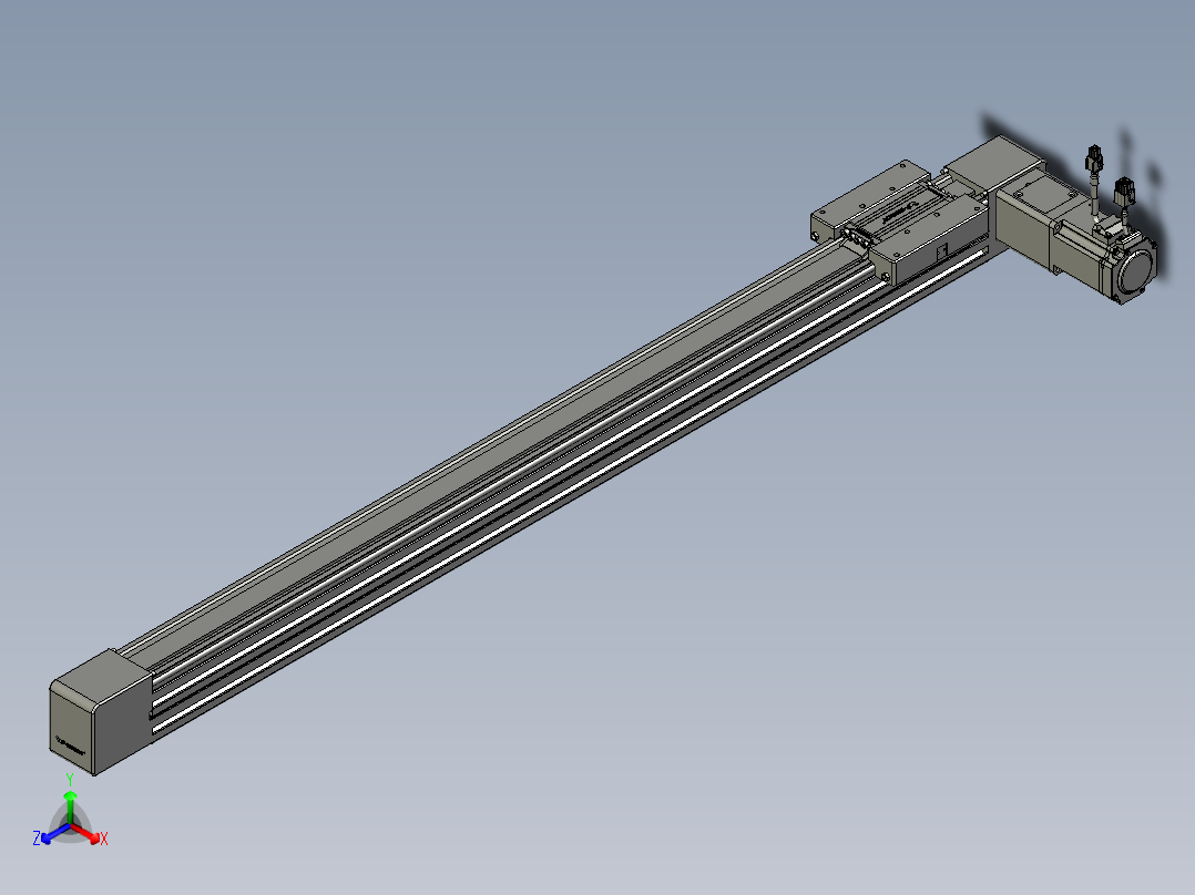 威洛博直线电机模组EB6-L140-S950-R-P40-MS3正等轴测图