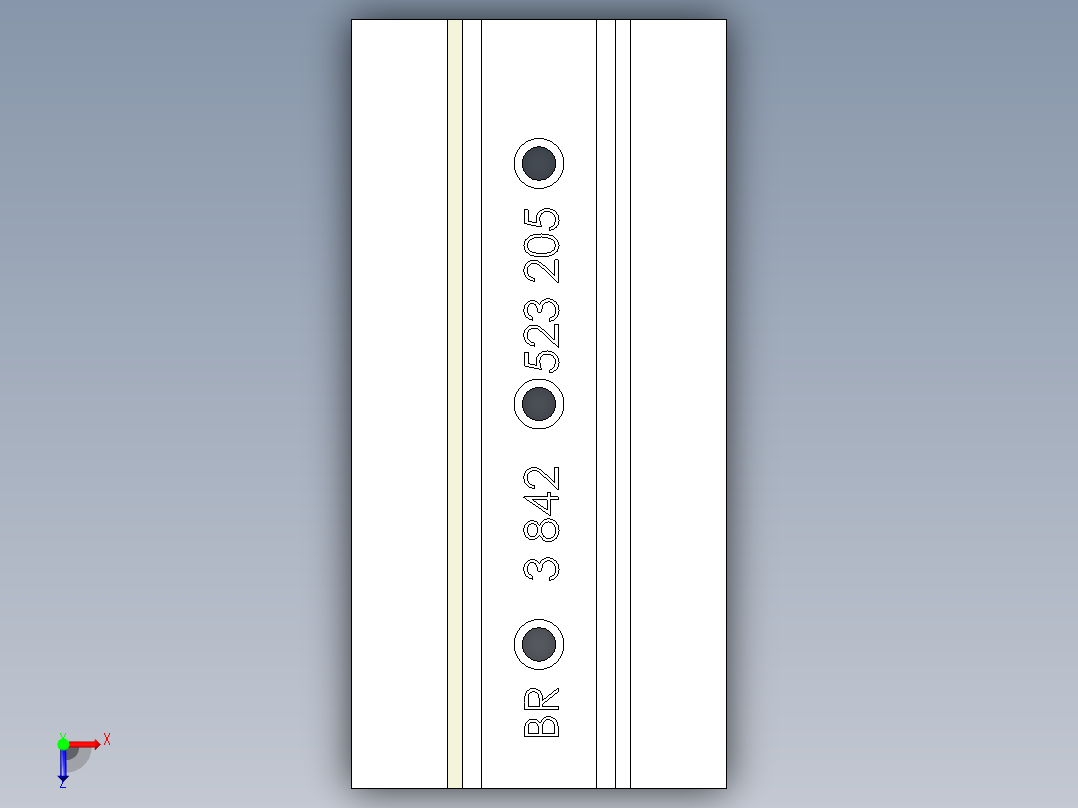 型材-BR 10MM TEE-TEE SLIDER KJN523205俯视图