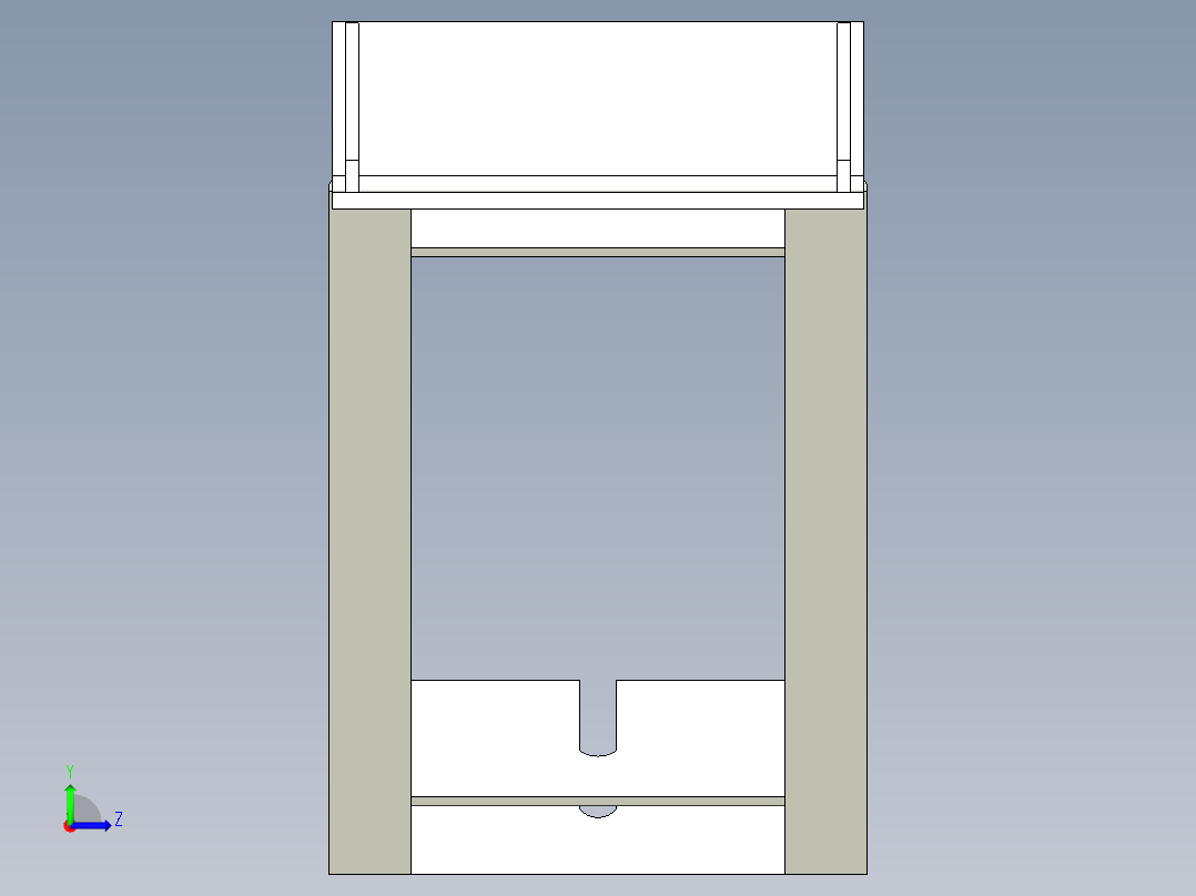 托辊架035左视图