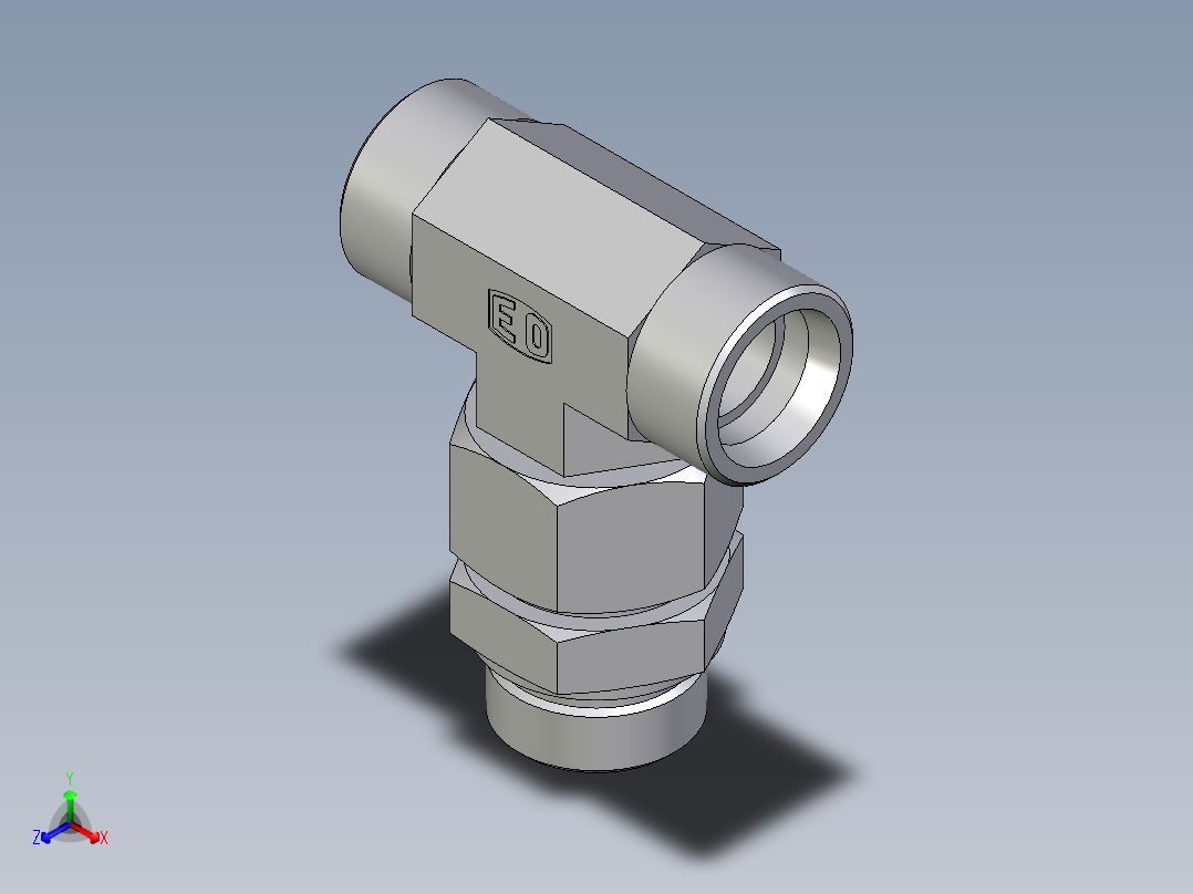 卡套式工业通用硬管接头EO_Assembled_adjustable_standpipe_branch_tee_EVT30SROMD71