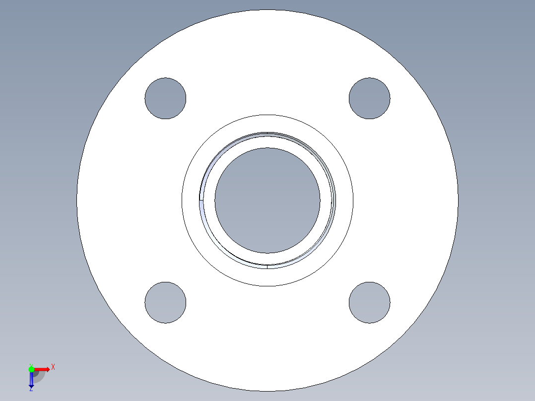 CPVC管件27-Sch80_Flange Vanstone_FPT_9855-012_1.25in俯视图