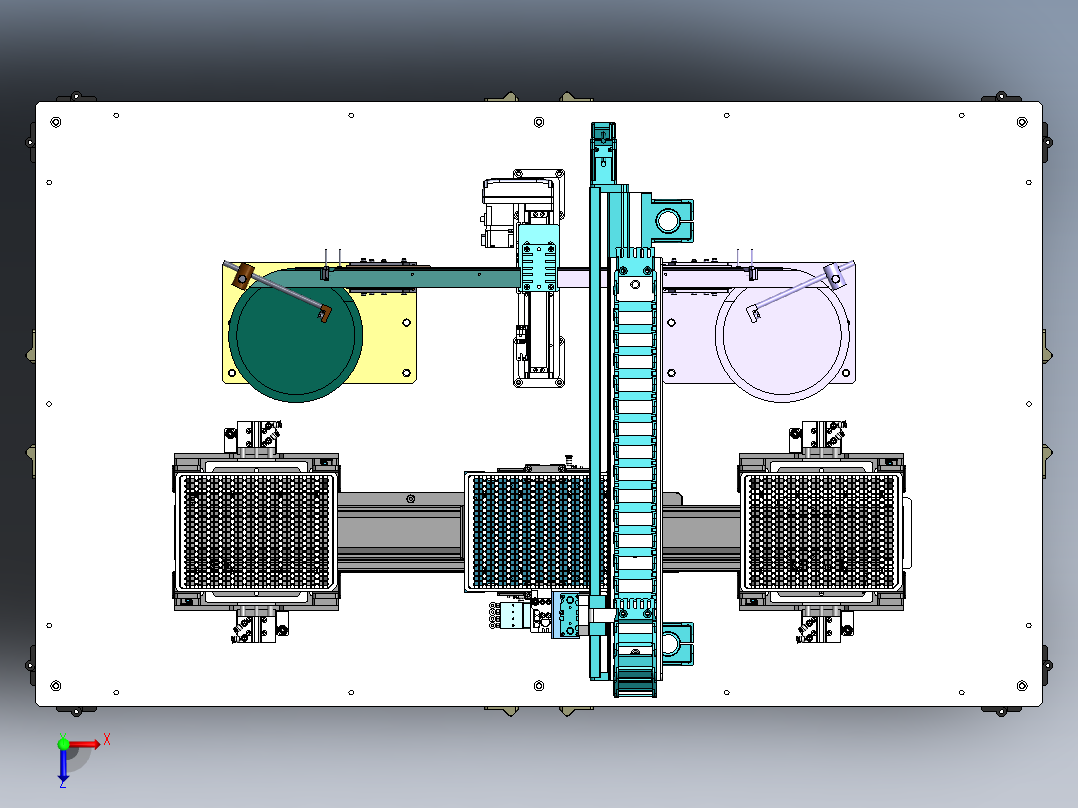 自动收料设备组合sw18俯视图