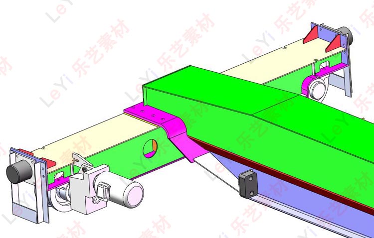 起重机图纸模型电动单梁桥式行车三维3D桁车素材