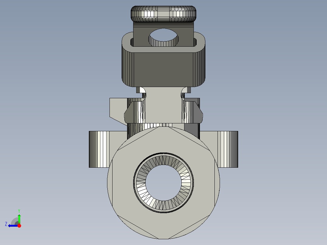 球阀3_8SOLIDWORKS 2010右视图
