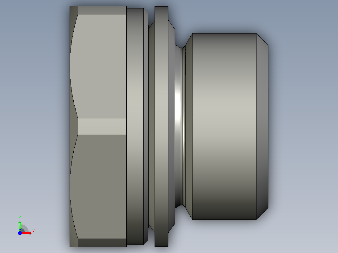 软管与硬管连接用工业通用接头0220_13_00前视图