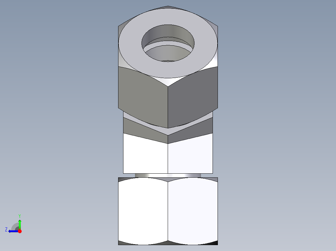 卡套式工业通用硬管接头EO_Swivel_nut_45_deg_elbow_EV16SCF右视图