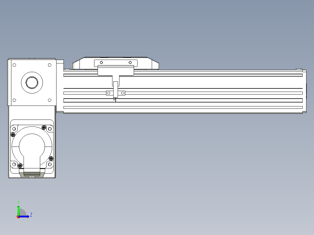 同步带全封闭直线模组TPA-HCB-85D-90-L150-LP-Y-P20-N3左视图