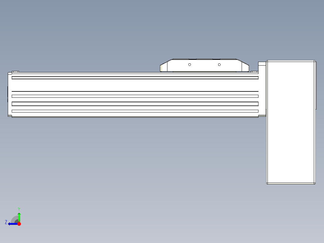同步带全封闭直线模组TPA-HCB-85D-90-L150-LP-Y-P20-N3右视图